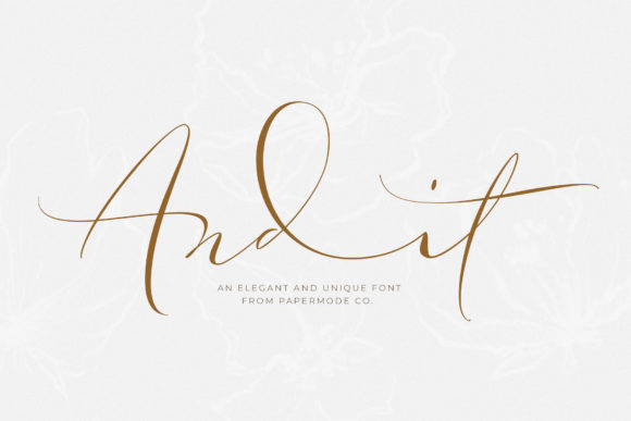 Andit: An Elegant Handwritten Font for Crafters