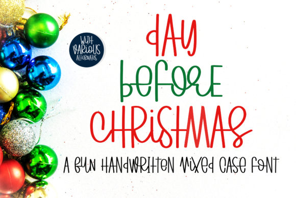 Day Before Christmas: A Friendly Handwritten Font for Your Brand