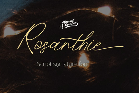 Rosanthie: An Elegant Handwritten Font for Crafters