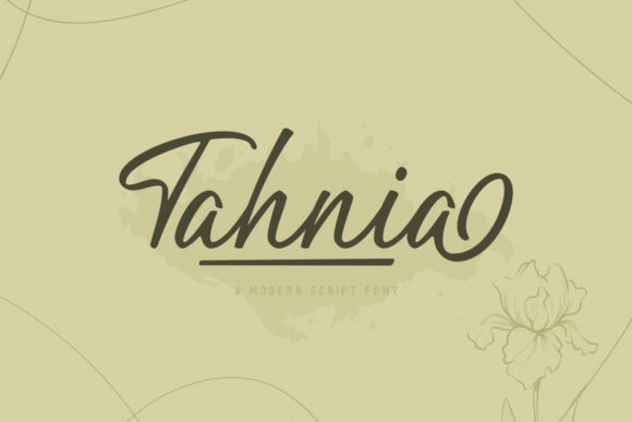 Tahnia: A Handwritten Font for Modern Web Design
