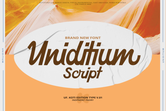 Uniditium: A Refined Script Font for Editorial Design