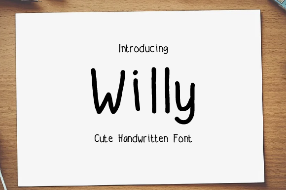 Willy: A Handwritten Font for Modern Web Design